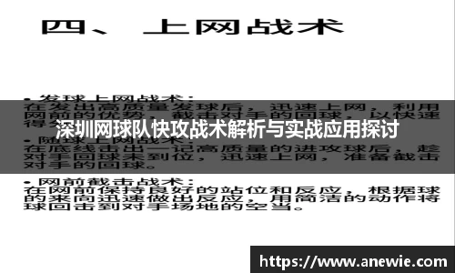 深圳网球队快攻战术解析与实战应用探讨