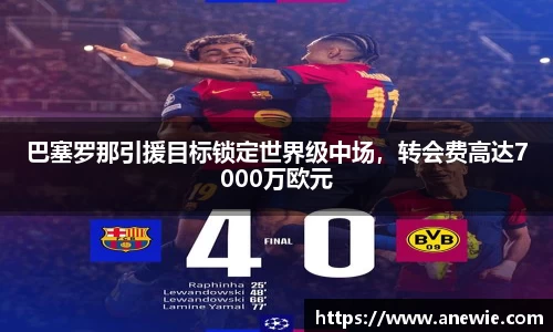 巴塞罗那引援目标锁定世界级中场，转会费高达7000万欧元